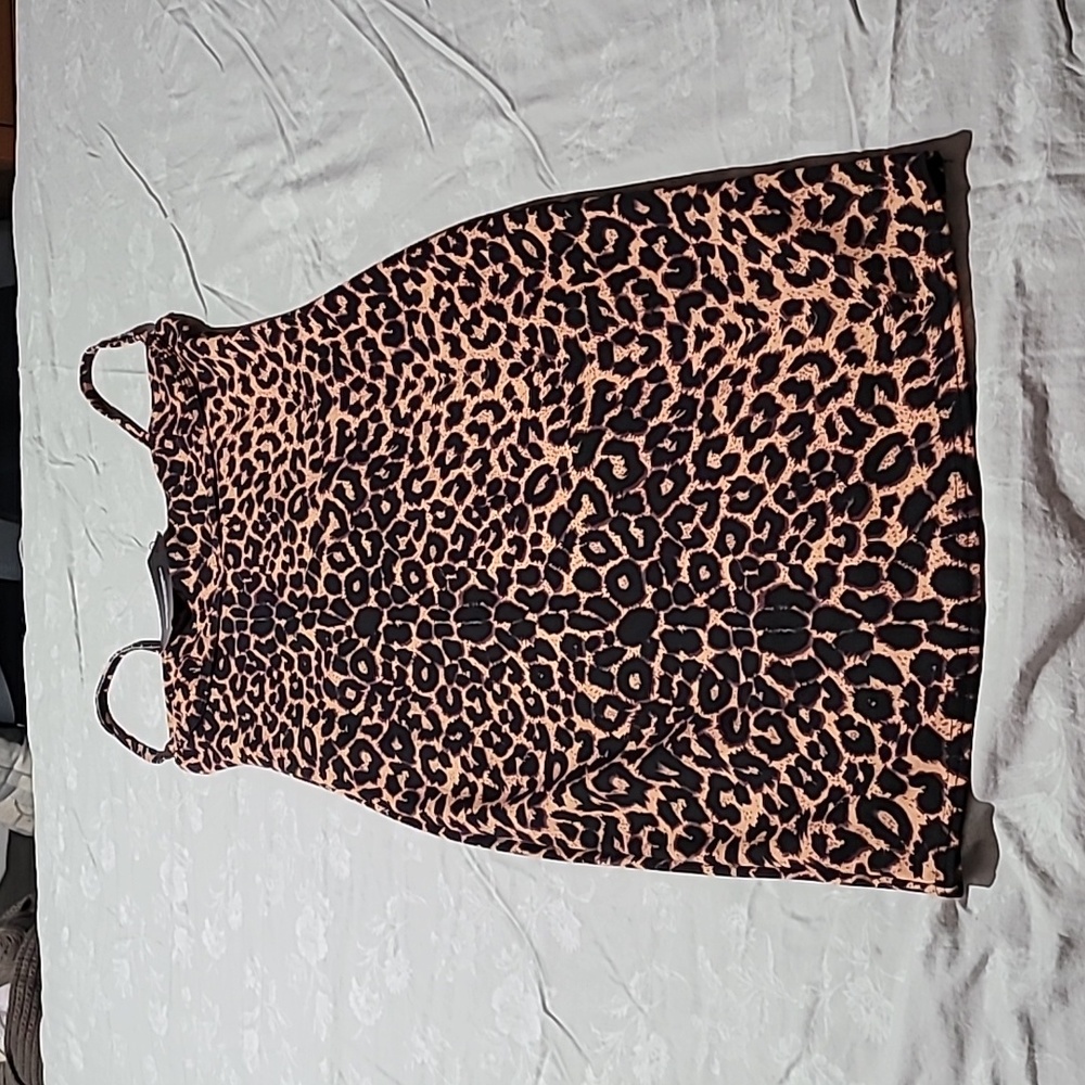 Pretty Little Thing Leopard Print Strappy Cup Detail Midi Dress